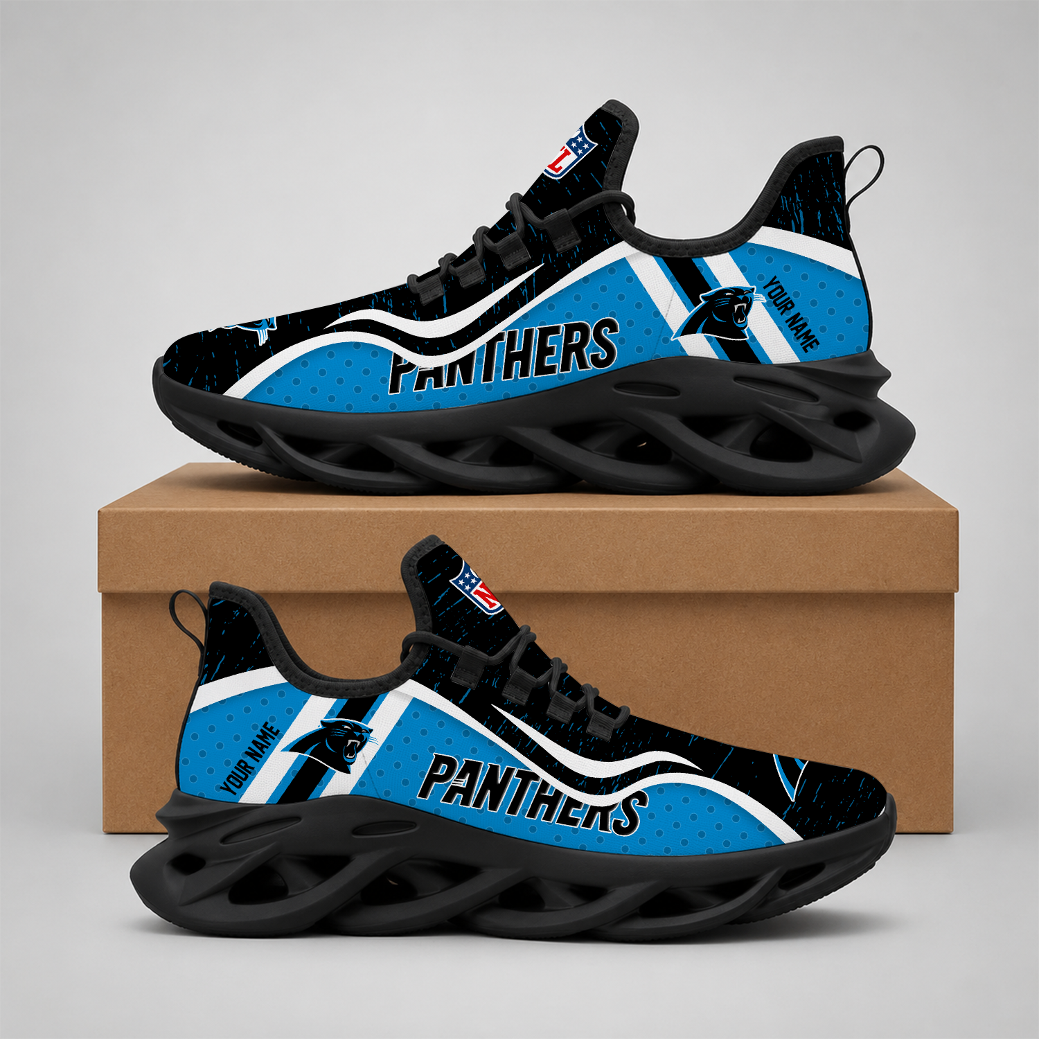 Limited Edition – Customized NFL Carolina Panthers Max Soul Shoes - Image 2