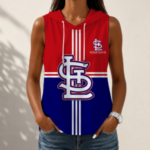 Limited Edition – Customized MLB St. Louis Cardinals Women’s Sleeveless Hooded Pocket Tank Top