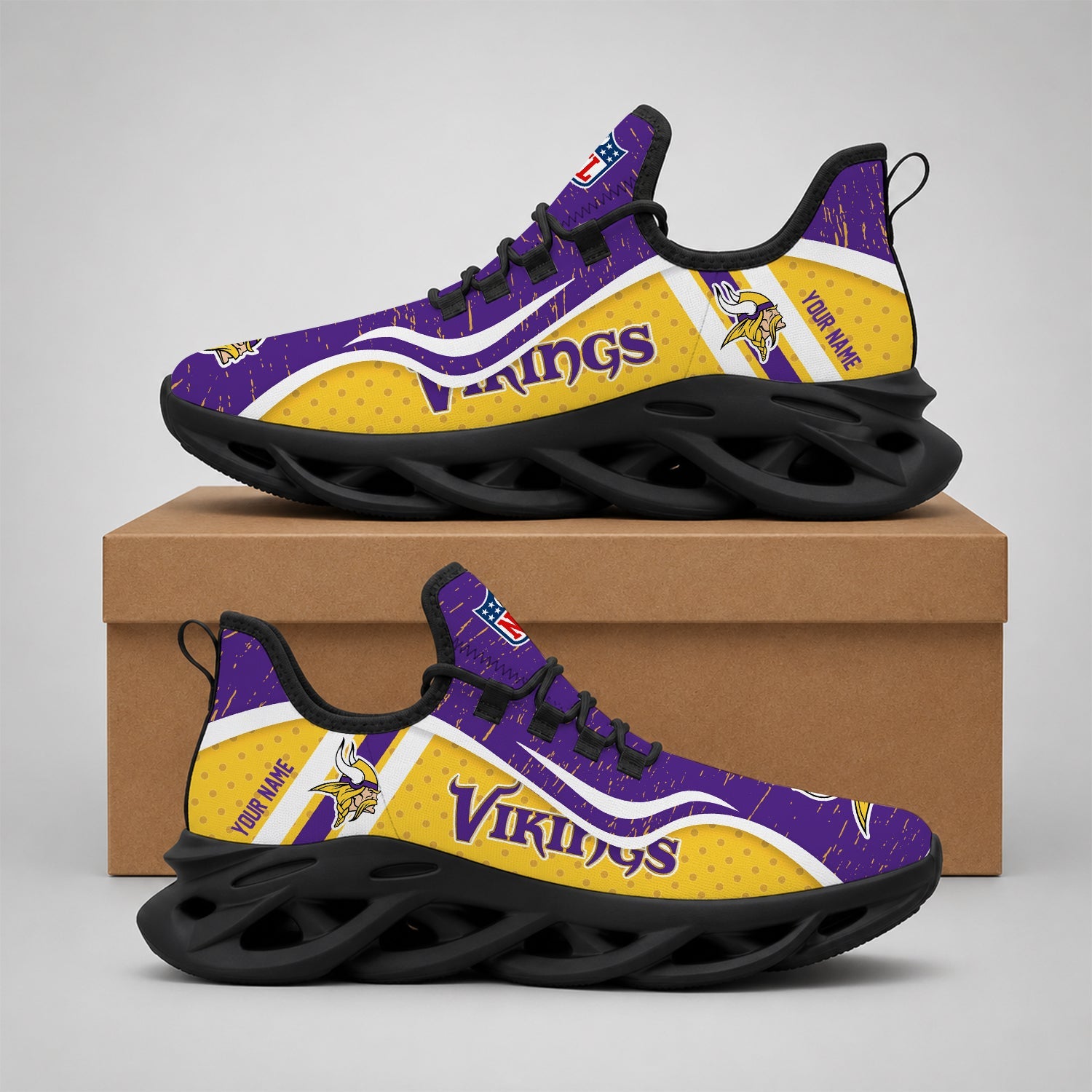 Limited Edition – Customized NFL Minnesota Vikings Max Soul Shoes - Image 2
