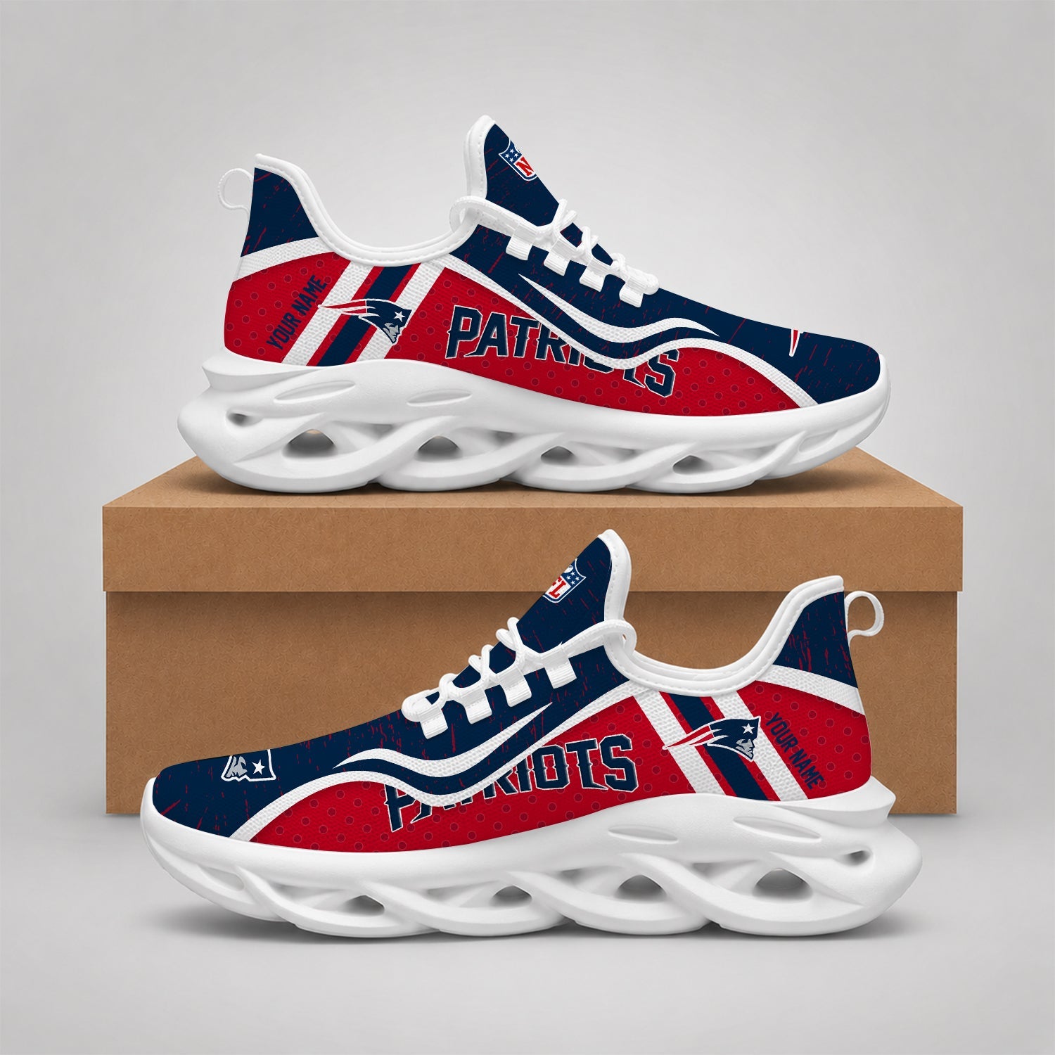 Limited Edition – Customized NFL New England Patriots Max Soul Shoes