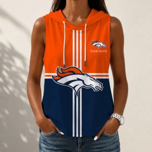 Limited Edition – Customized NFL Denver Broncos Women’s Sleeveless Hooded Pocket Tank Top