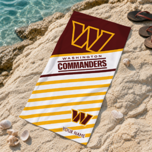 Limited Edition – Customized NFL Washington Commanders Beach Towel