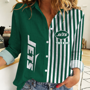 Limited Edition – Customized NFL New York Jets Women Casual Shirt