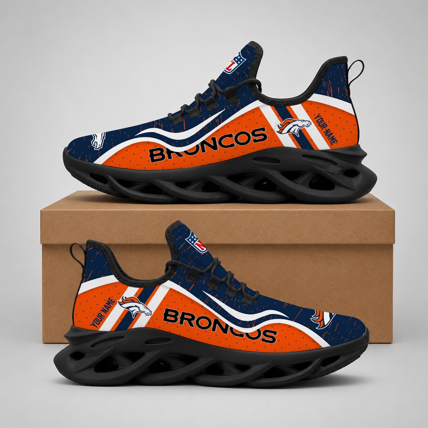 Limited Edition – Customized NFL Denver Broncos Max Soul Shoes - Image 2