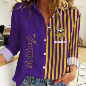 Limited Edition – Customized NFL Minnesota Vikings Women Casual Shirt