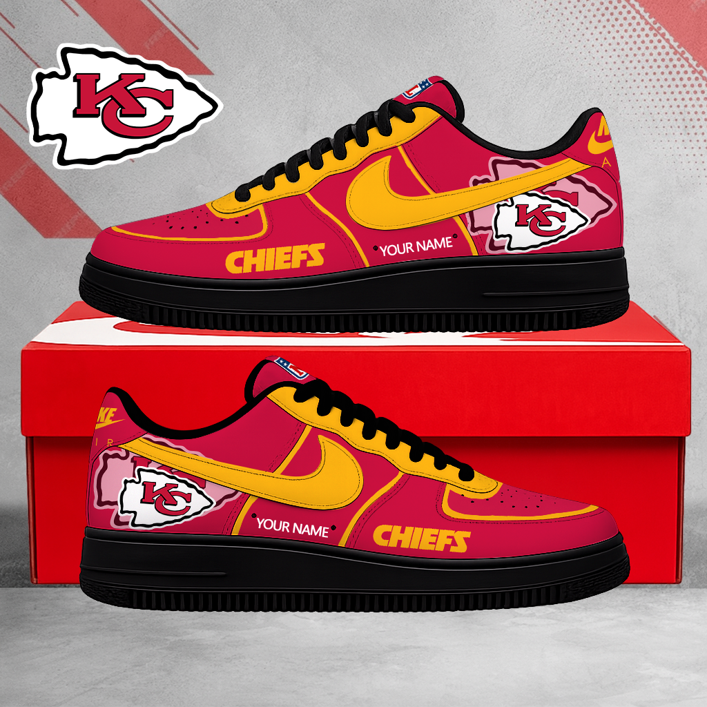 Limited Edition – Customized NFL Kansas City Chiefs Air Force 1 Shoes