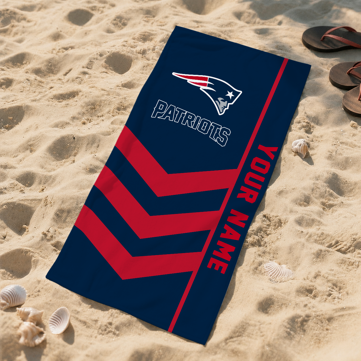 Limited Edition – Customized NFL New England Patriots Beach Towel