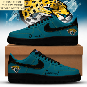 Limited Edition – Customized NFL Jacksonville Jaguars Air Force 1 Shoes