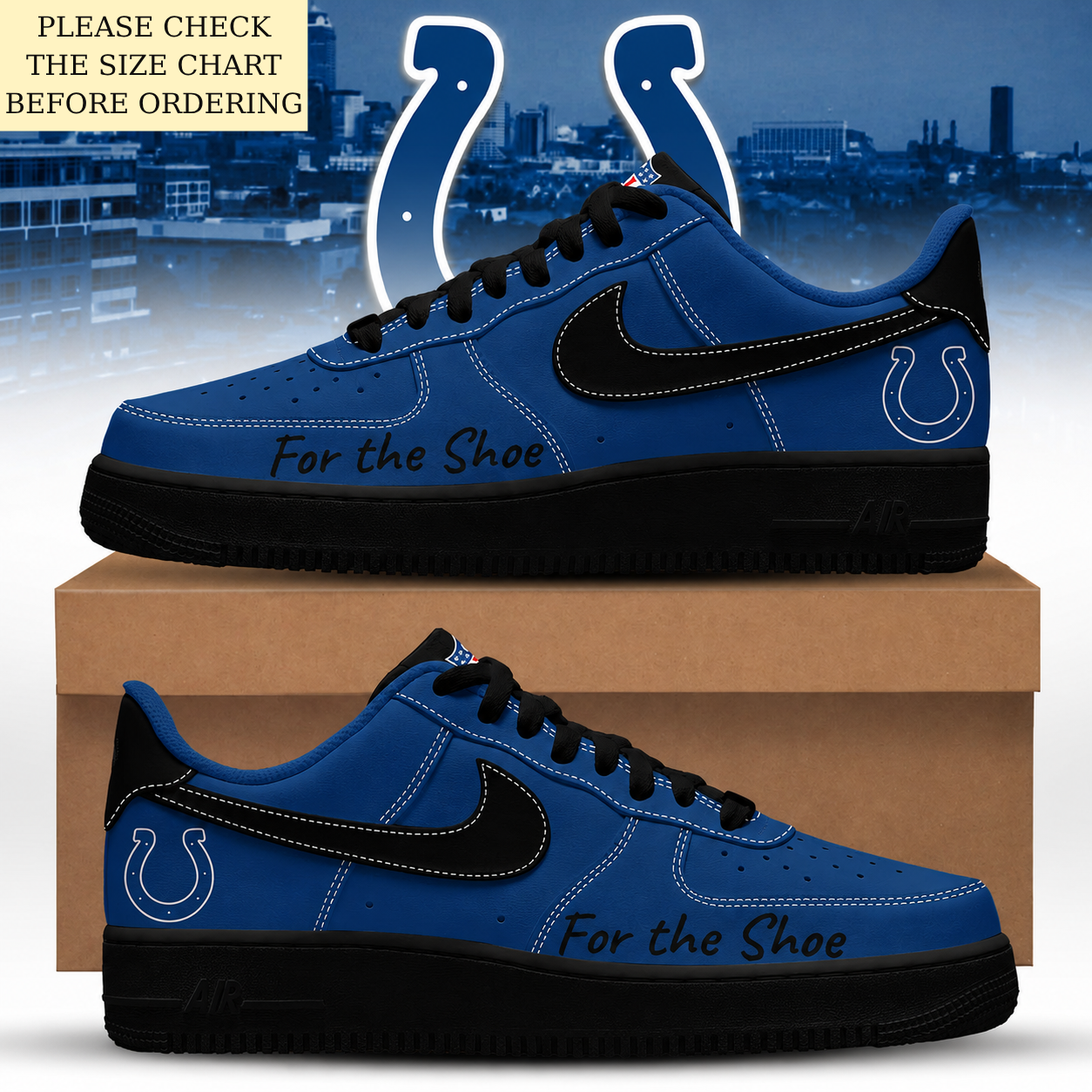 Limited Edition – Customized NFL Indianapolis Colts Air Force 1 Shoes