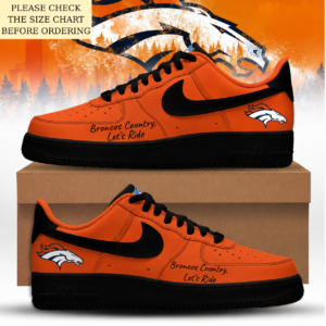 Limited Edition – Customized NFL Denver Broncos Air Force 1 Shoes