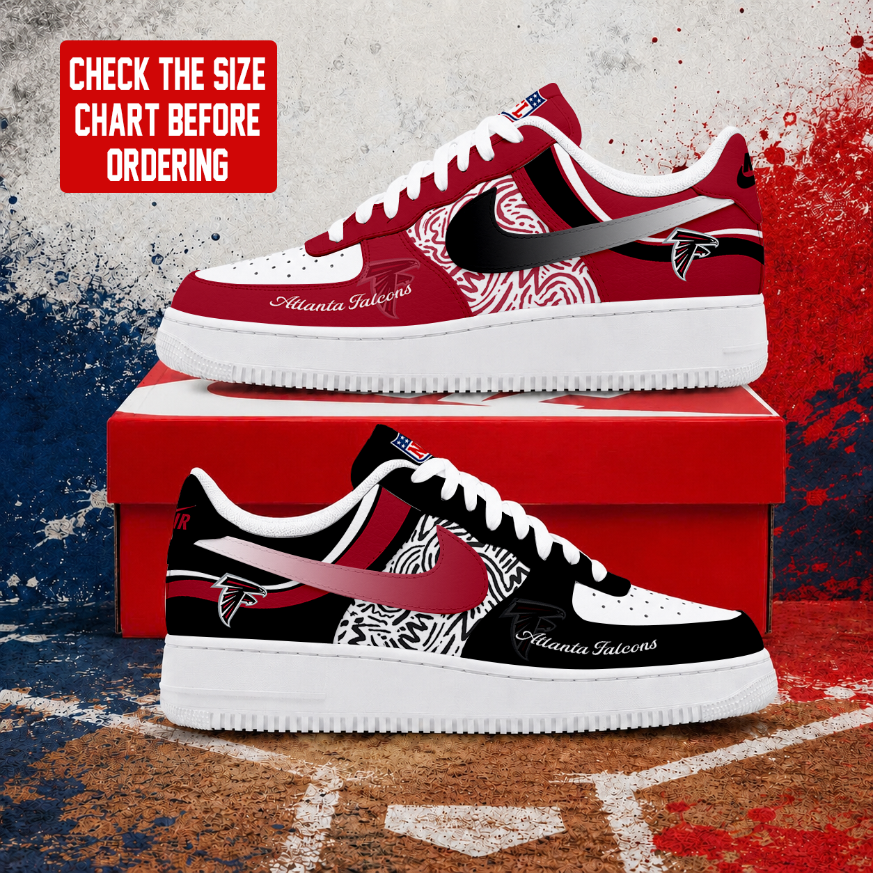 Limited Edition – Customized NFL Atlanta Falcons Air Force 1 Shoes