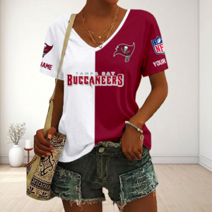 Limited Edition – Customized NFL Tampa Bay Buccaneers V-Neck Female Shirt