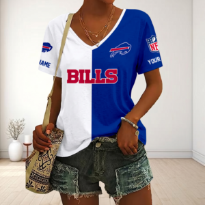 Limited Edition – Customized NFL Buffalo Bills V-Neck Female Shirt