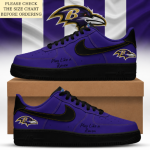 Limited Edition – Customized NFL Baltimore Ravens Air Force 1 Shoes