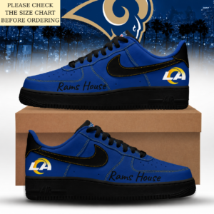 Limited Edition – Customized NFL Los Angeles Rams Air Force 1 Shoes