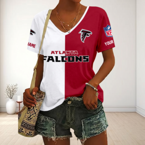 Limited Edition – Customized NFL Atlanta Falcons V-Neck Female Shirt