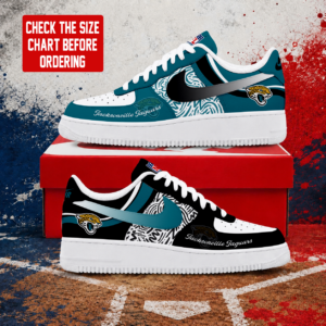 Limited Edition – Customized NFL Jacksonville Jaguars Air Force 1 Shoes