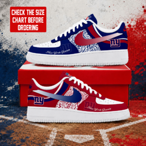 Limited Edition – Customized NFL New York Giants Air Force 1 Shoes
