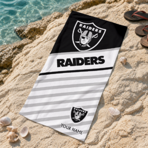 Limited Edition – Customized NFL Las Vegas Raiders Beach Towel