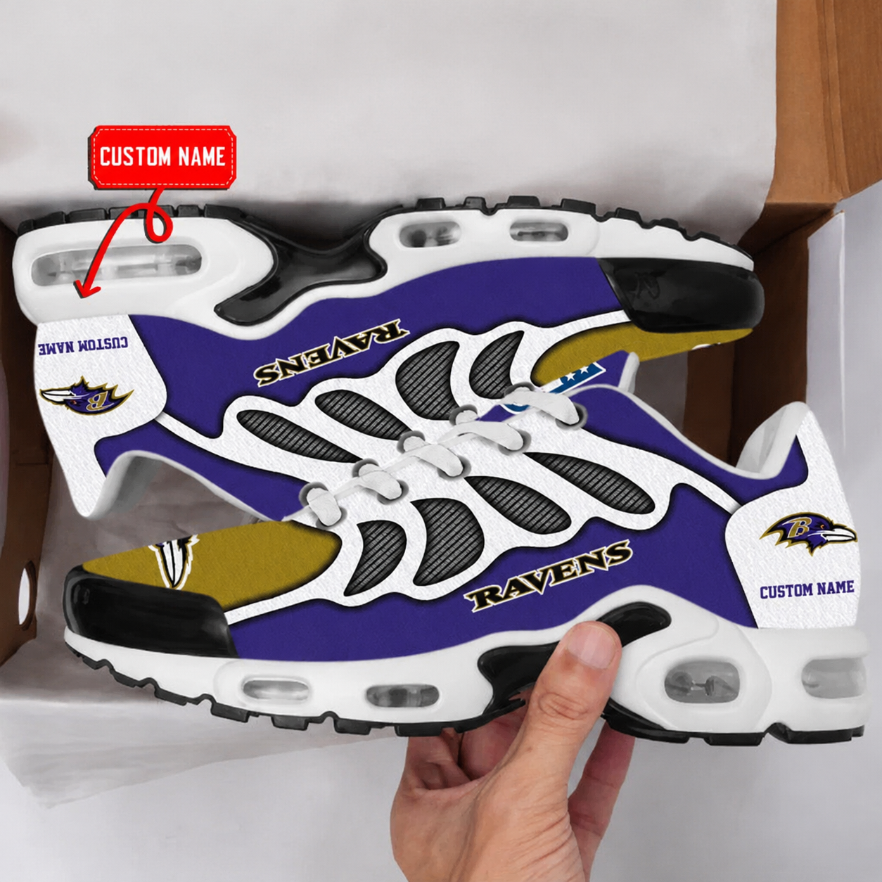 Limited Edition – Customized NFL Baltimore Ravens Air Max Plus Sneakers