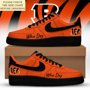Limited Edition – Customized NFL Cincinnati Bengals Air Force 1 Shoes