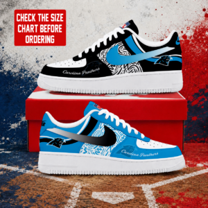 Limited Edition – Customized NFL Carolina Panthers Air Force 1 Shoes
