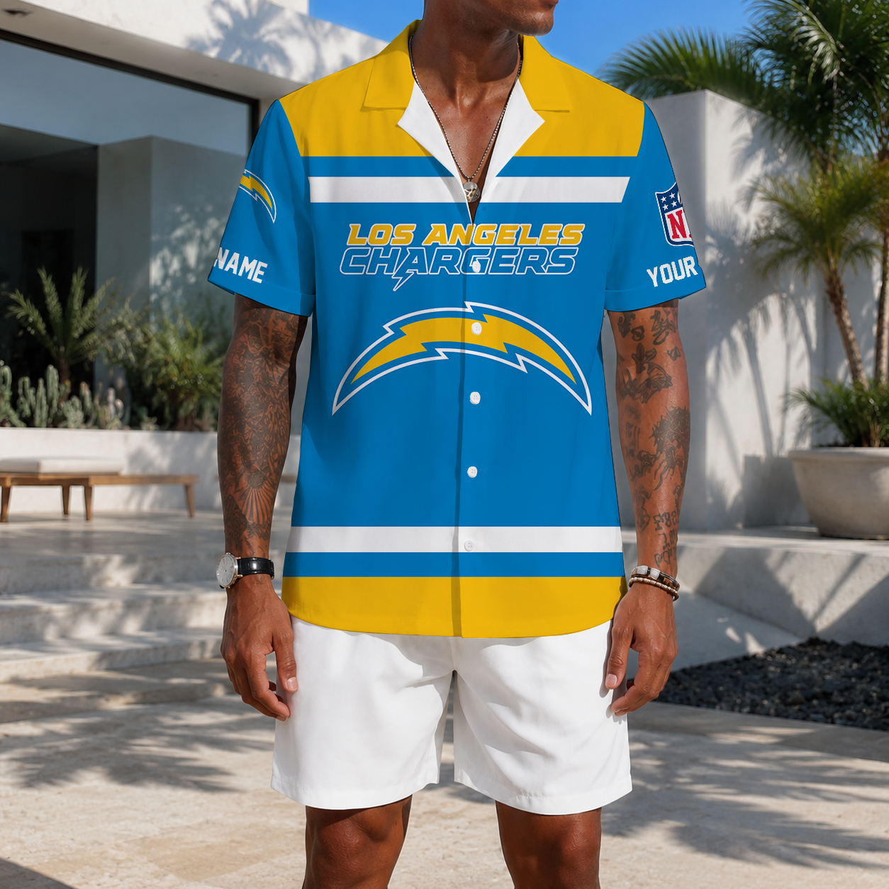 Limited Edition – Customized NFL Los Angeles Chargers Unisex Hawaiian Shirt