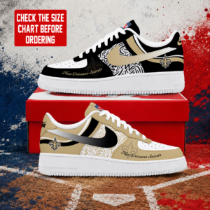 Limited Edition – Customized NFL New Orleans Saints Air Force 1 Shoes