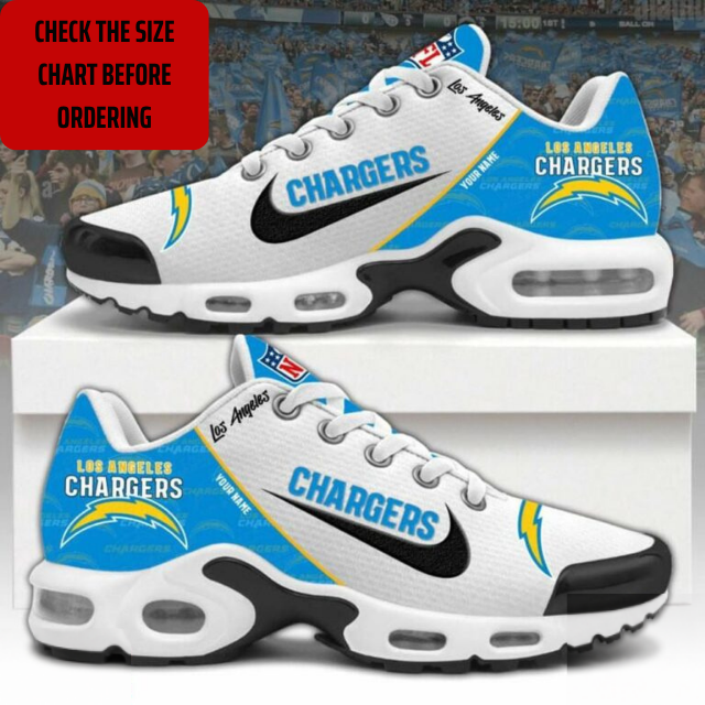 Limited Edition – Customized NFL Los Angeles Chargers Air Max Plus Sneakers