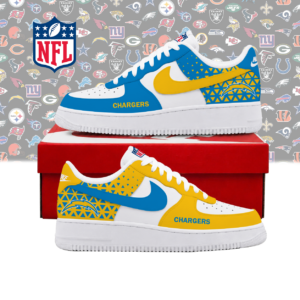 Limited Edition – Customized NFL Los Angeles Chargers Air Force 1 Shoes