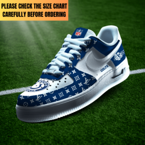 Limited Edition – Customized NFL Indianapolis Colts Air Force 1 Shoes