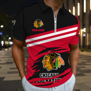 Limited Edition – Customized NHL Chicago Blackhawks Zip Polo Shirt