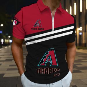 Limited Edition – Customized MLB Arizona Diamondbacks Zip Polo Shirt
