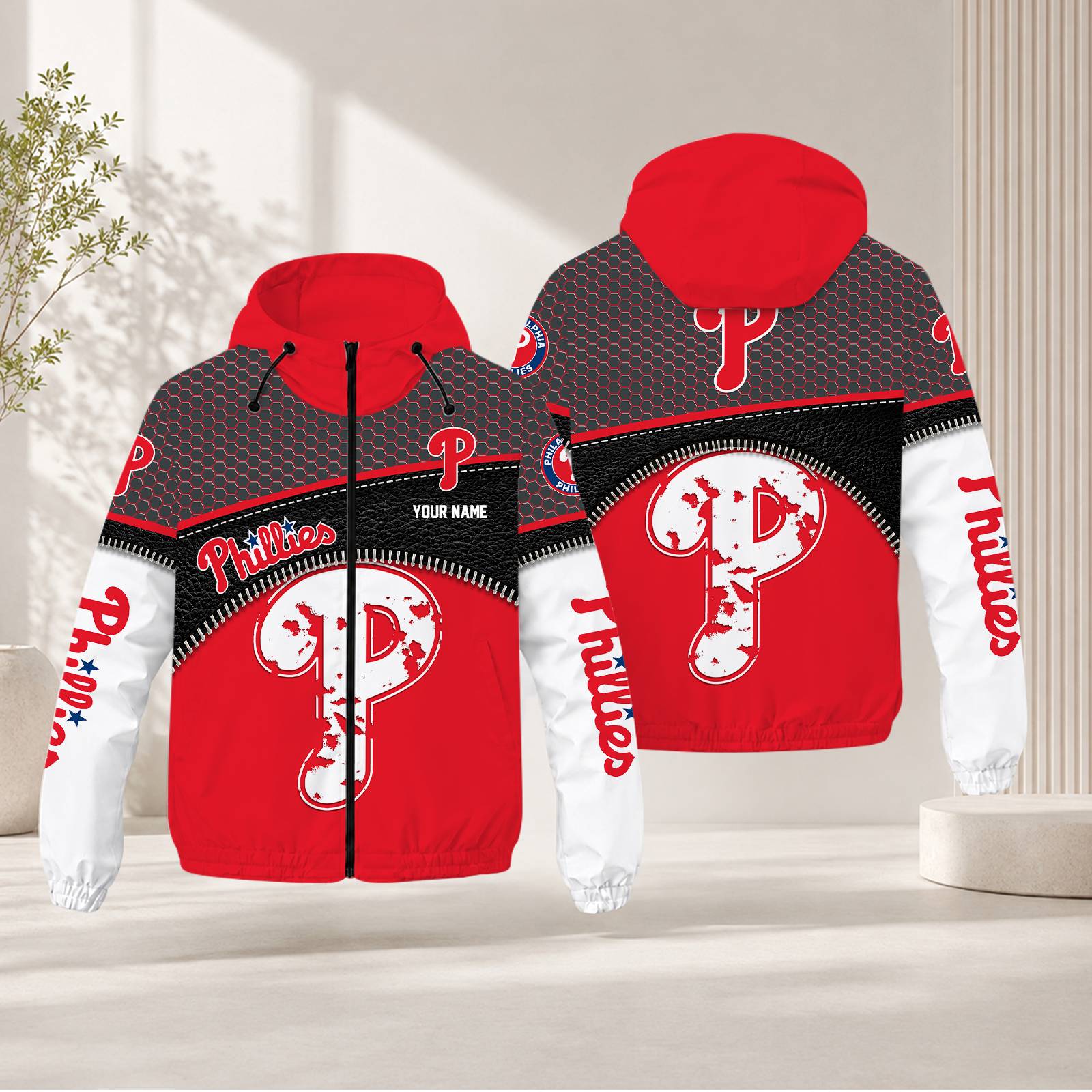 Limited Edition – Customized MLB Philadelphia Phillies Windbreaker Jacket