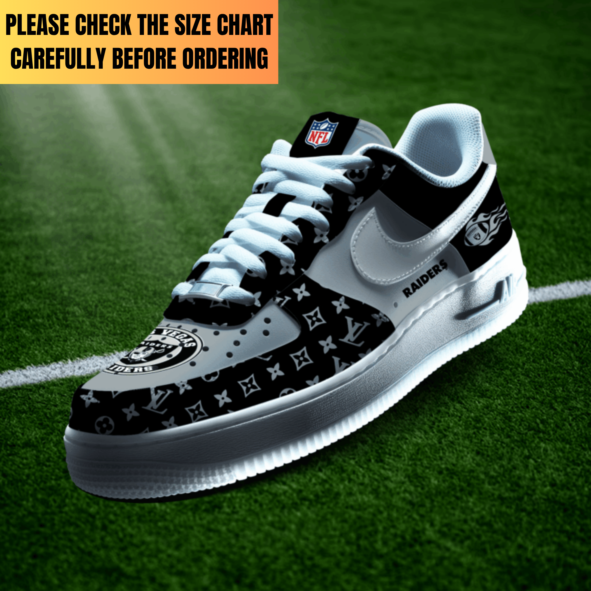 Limited Edition – Customized NFL Las Vegas Raiders Air Force 1 Shoes