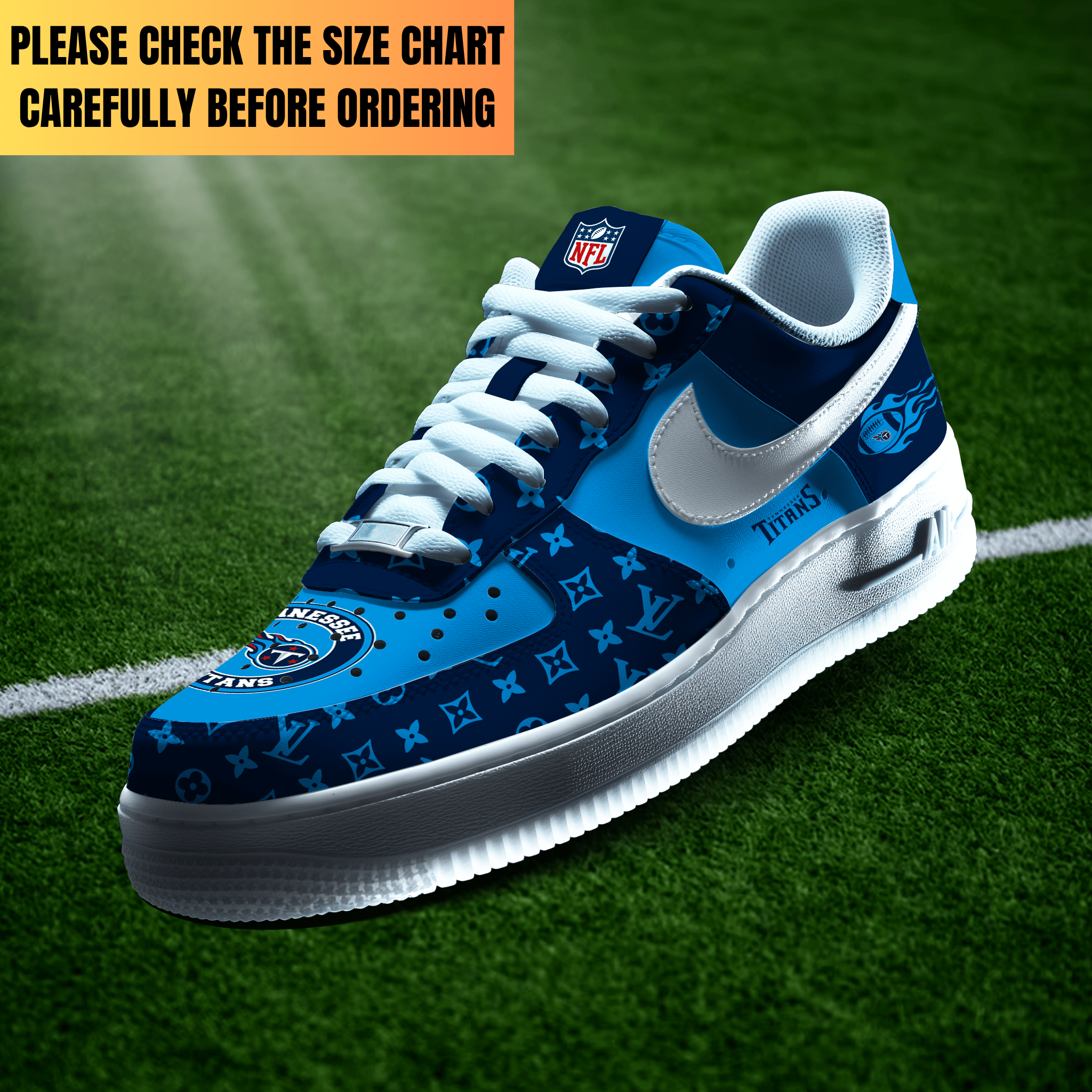 Limited Edition – Customized NFL Tennessee Titans Air Force 1 Shoes