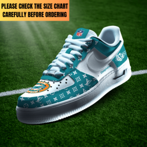 Limited Edition – Customized NFL Miami Dolphins Air Force 1 Shoes