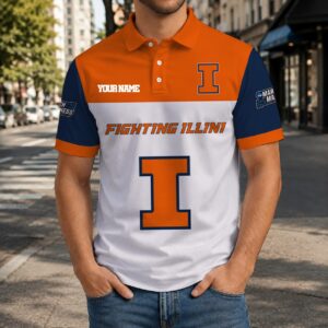 Limited Edition – Customized NCAA Illinois Fighting Illini Polo Shirt