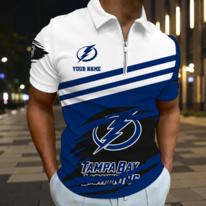 Limited Edition – Customized NHL Tampa Bay Lightning Zip Polo Shirt