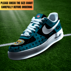 Limited Edition – Customized NFL Jacksonville Jaguars Air Force 1 Shoes