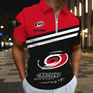 Limited Edition – Customized NHL Carolina Hurricanes Zip Polo Shirt