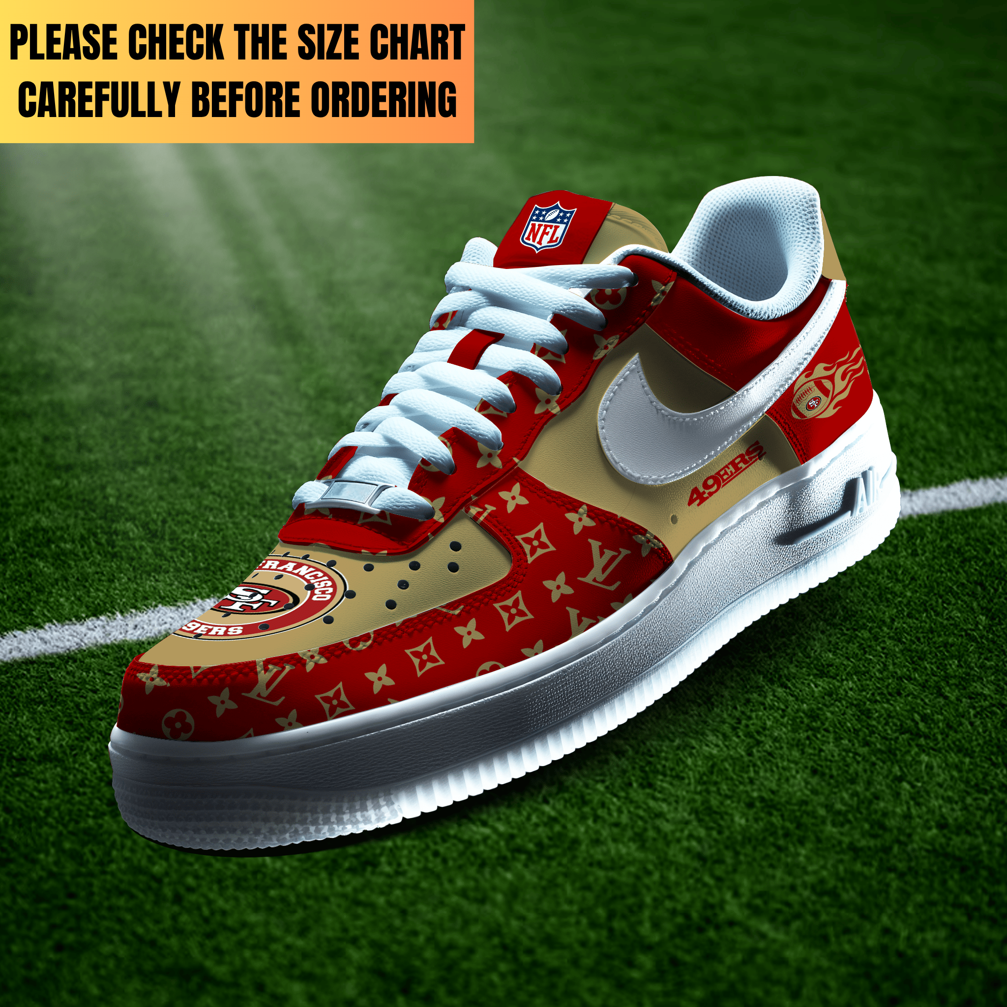 Limited Edition – Customized NFL San Francisco 49Ers Air Force 1 Shoes