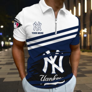 Limited Edition – Customized MLB New York Yankees Zip Polo Shirt