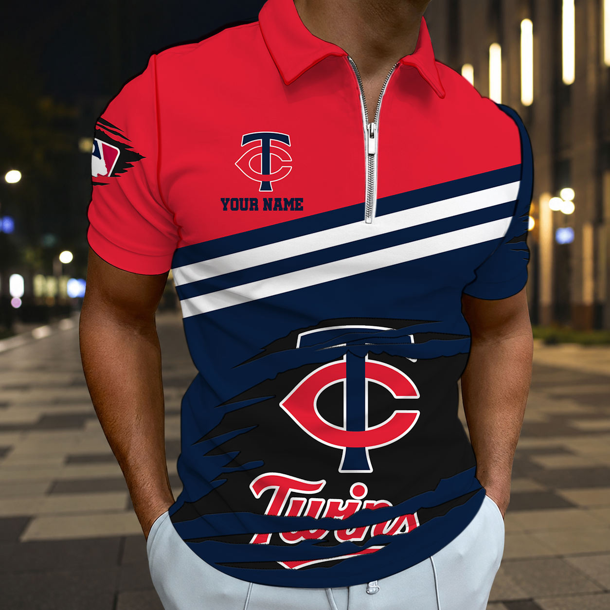 Limited Edition – Customized MLB Minnesota Twins Zip Polo Shirt