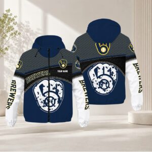 Limited Edition – Customized MLB Milwaukee Brewers Windbreaker Jacket