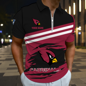 Limited Edition – Customized NFL Arizona Cardinals Zip Polo Shirt