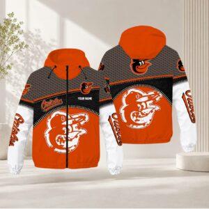 Limited Edition – Customized MLB Baltimore Orioles Windbreaker Jacket