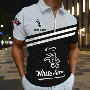 Limited Edition – Customized MLB Chicago White Sox Zip Polo Shirt