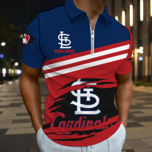 Limited Edition – Customized MLB St. Louis Cardinals Zip Polo Shirt