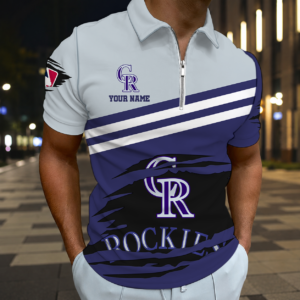 Limited Edition – Customized MLB Colorado Rockies Zip Polo Shirt